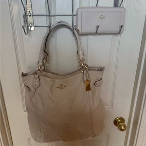 Coach tan leather purse and wallett